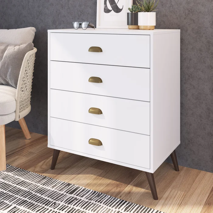 Comodas Cajoneras 4 Cajones Living Dormitorio Compacta en Blanco - Cómodas, Uruguay | Soy Hogar, vista 2