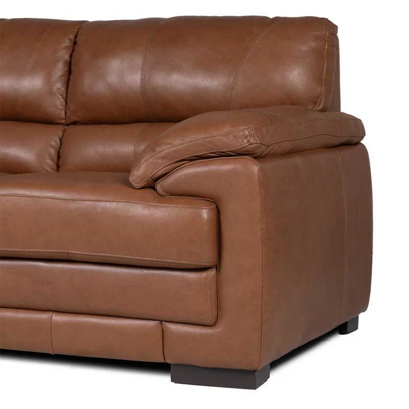 Sofá Oxford - Cuero Advanced - 2 cuerpos - Maverick Telha (Preventa) en Marrón - Sillones y sofás, Uruguay | Nyr, vista 4