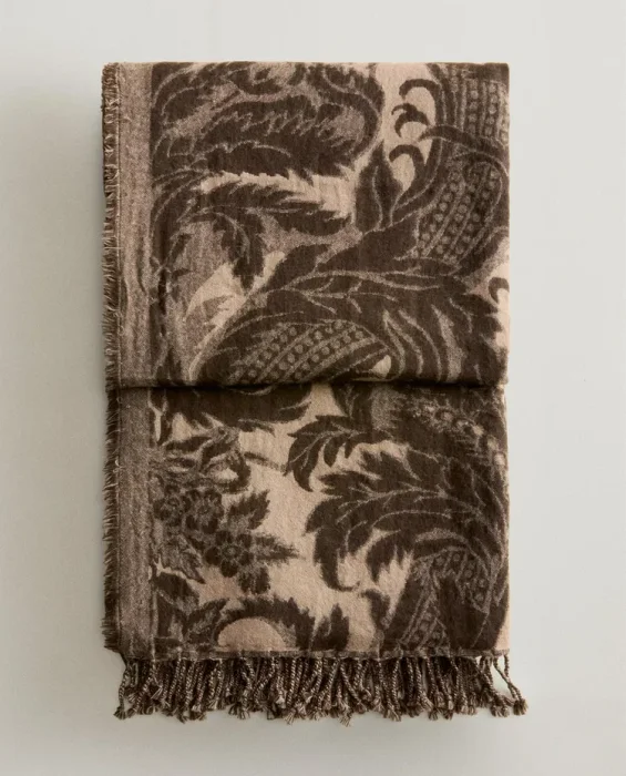 MANTA JACQUARD FLORES - Textiles, Uruguay | Zara Home