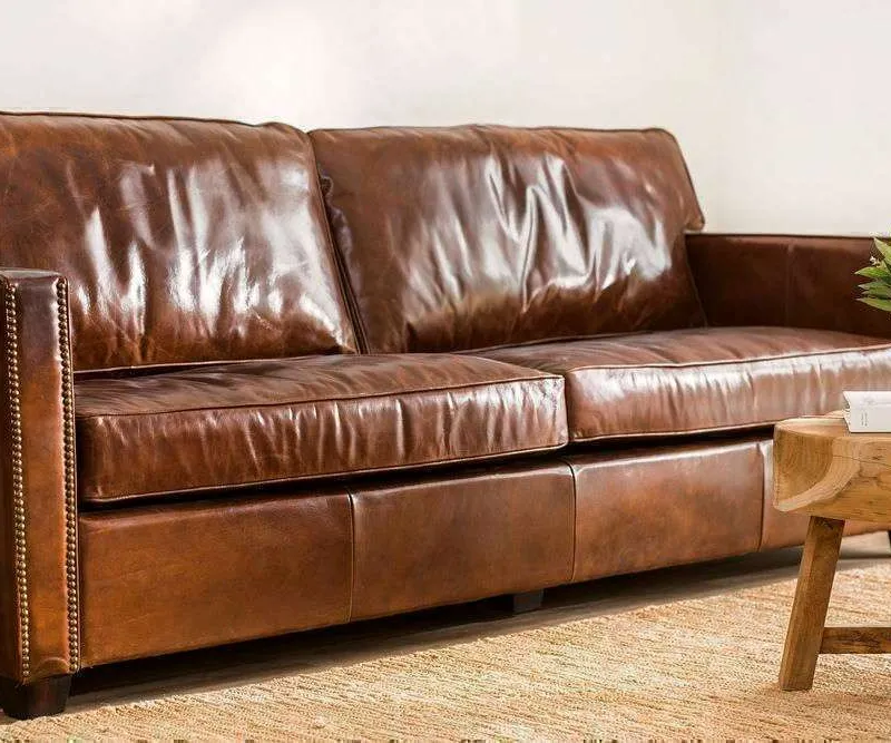 SILLON CUERO ITALIANO - 3 CUERPOS en Marrón - Sillones y sofás, Uruguay | La Iberica