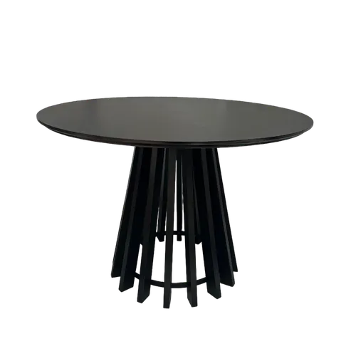 Mesa de Comedor Pipa Redonda 110cm - Negra - Mesas de comedor, Uruguay | Berna home