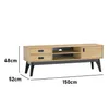 Rack Texas 150cm - Madera Maciza/ Negro - Muebles para TV, Uruguay | Berna home, vista 4 de 5
