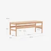 Banco Zaide de madera maciza de roble - con acabado natural asiento de cuerda 120cm FSC100% en Madera natural - Butacas, banquetas y puffs, Uruguay | Kavehome, vista 5 de 5