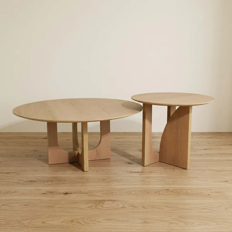 Mesa Ratona Melamina Natural-beige Savia Natural en Madera natural - Mesas de living, Uruguay | Divino