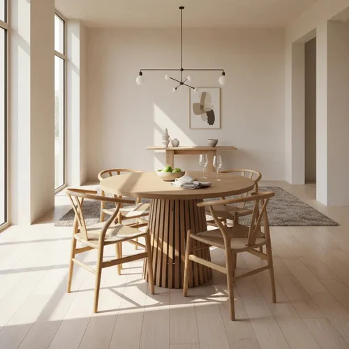 Mesa De Comedor Ozark Home Dinamarca 4 Sillas 120 Cm Diametr A Eleccion en Madera natural - Mesas de comedor, Uruguay | Ozark Home