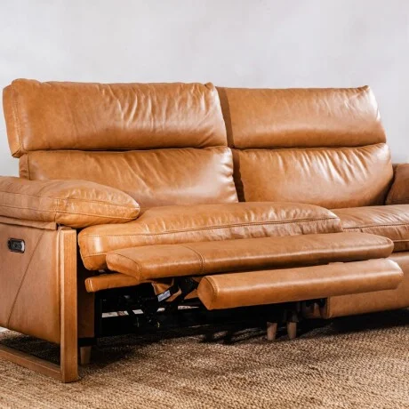 Sillón Reclinable Cuero Veneto Camel - Sillones y sofás, Uruguay | Aihaus, vista 3