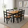 JUEGO DE COMEDOR MADERA 6 SILLAS JC2025 NEGRO - Mesas de comedor, Uruguay | Alfa Ventas, vista 3 de 3