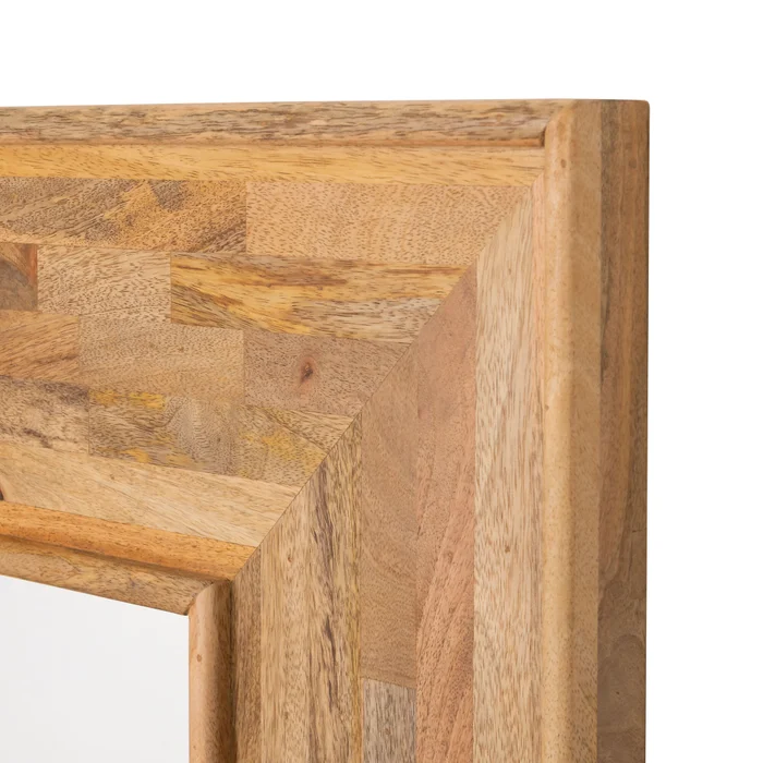 Espejo De Pared Madera-de-mango Marron Rectangular Aalst en Marrón - Espejos, Uruguay | Divino, vista 2