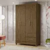 Ropero 4 Puertas 2 Cajones Armario Placard Con Estantes en Blanco – Castaño - Cómodas, Uruguay | Soy Hogar, vista 8 de 12