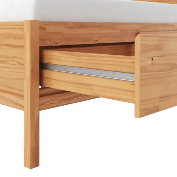 Cama 2 plazas - Madera Maciza Pino - Siena en Madera natural - Dormitorio, Uruguay | Ecowood, vista 3