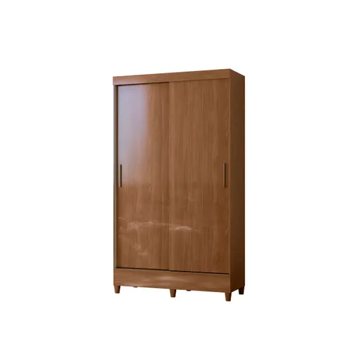 Ropero 2 puertas corredizas 2 cajones - Terminación Jequitiba en Marrón - Roperos y placares, Uruguay | Rústico Hogar