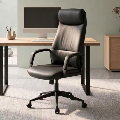 Silla de oficina Negra 2 Posiciones - Lumexa - Negro en Negro - Escritorios y sillas de escritorio, Uruguay | Rústico Hogar