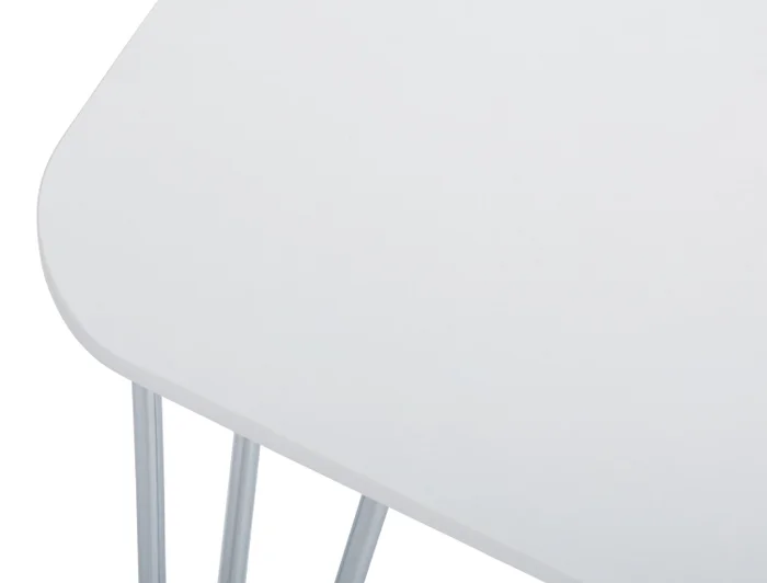 Mesa de comedor BANNERUP 76x120 blanco/cromo en Blanco - Mesas de comedor, Uruguay | JYSK, vista 2