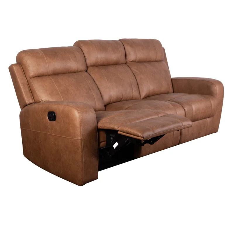 Recliner Manual 3 Cuerpos Tela Marron Hamilton Camel en Beige - Sillones y sofás, Uruguay | Divino, vista 7