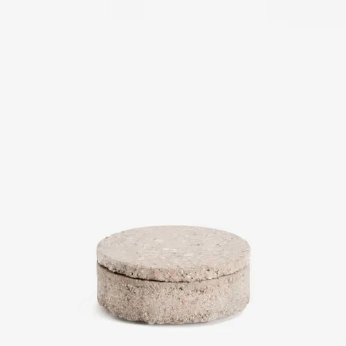 Caja decorativa de piedra Mirani - Ø 15 cm en Beige - Jarrones, Uruguay | Kavehome