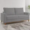 Sillon Sofa 2 Cuerpos En Tela Patas De Madera Living Comedor Gris en Gris - Sillones y sofás, Uruguay | Soy Hogar, vista 4 de 4