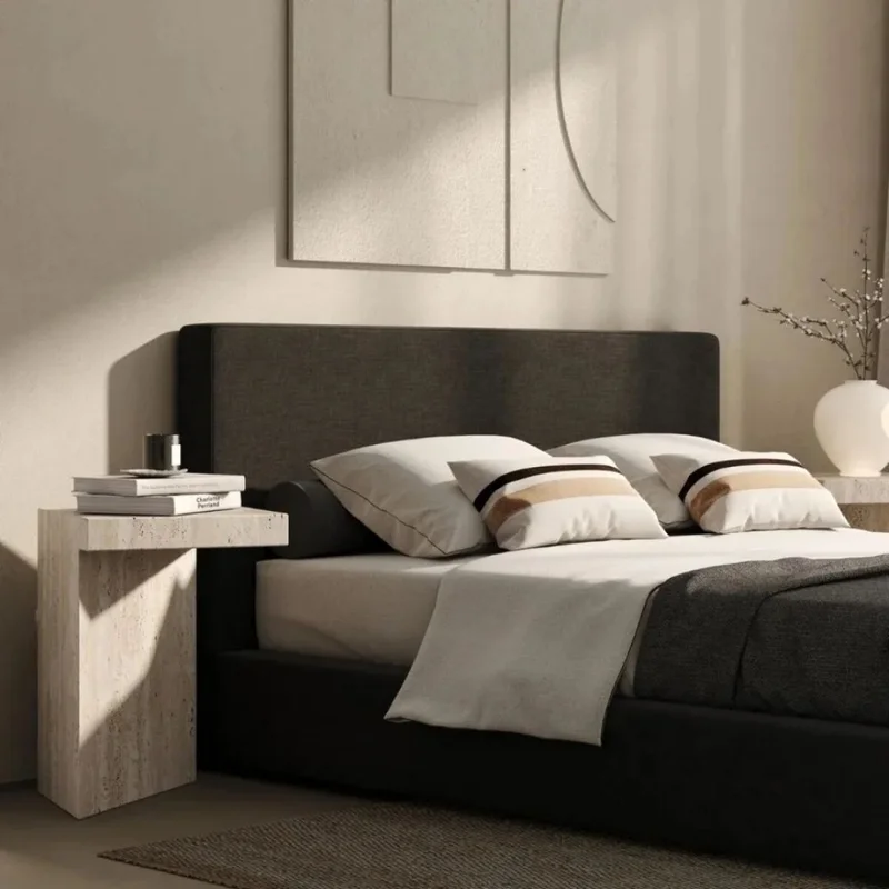 Cama 2 plazas Marshmallow en Negro - Dormitorio, Uruguay | La Cueva Muebles, vista 5