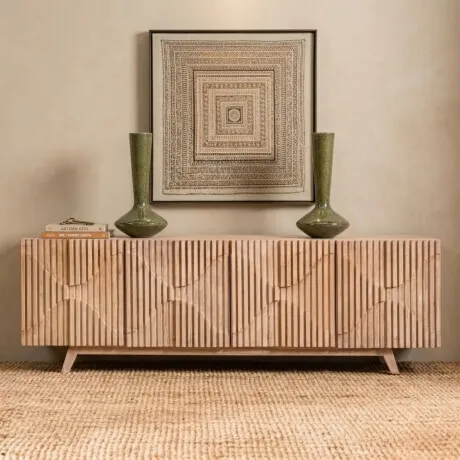Aparador Wave en Madera natural - Aparadores y recibidores, Uruguay | La Cueva Muebles