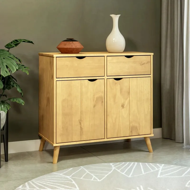 Cómoda Aparador 2 puertas 2 cajones - Línea Berlin - Marrón en Marrón - Cómodas, Uruguay | Ecowood