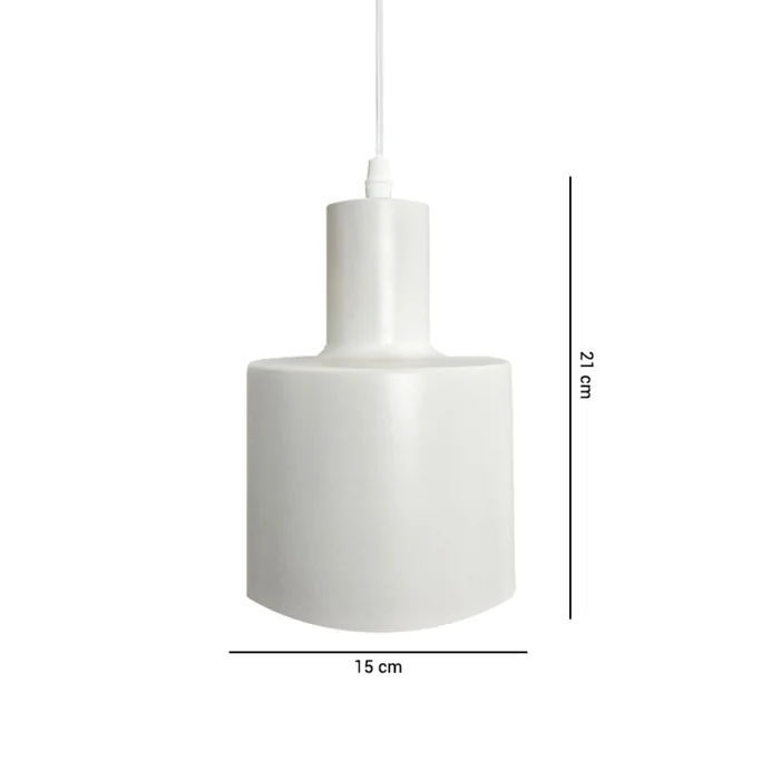 Lámpara Colgante San Martín Blanco en Blanco - Lámparas colgantes, Uruguay | Serlux, vista 5