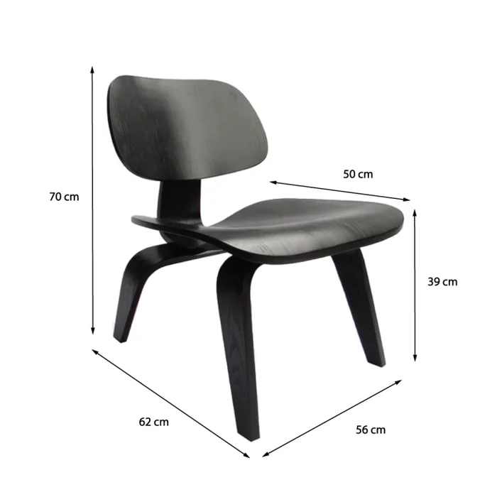 Butaca Eames - Negra en Negro - Butacas, banquetas y puffs, Uruguay | Walnut, vista 5