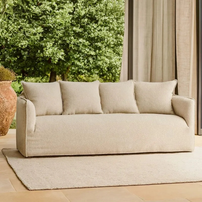 SOFA DE EXTERIOR ARUBA Natural 4 CUERPOS en Beige - Sillones y sofás, Uruguay | Viasono