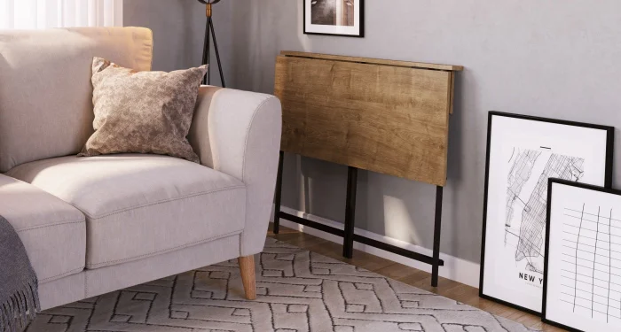 Escritorio plegable línea Steel Quadra | 27893 en Madera natural - Escritorios, Uruguay | World Vigo
