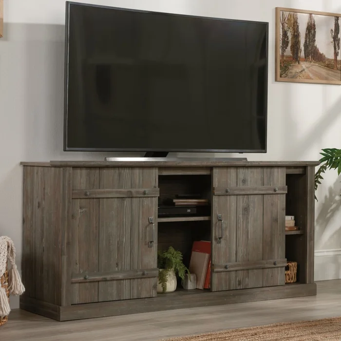 Rack para TV 70" Puertas corredizas - Sauder - Credenza - Marrón Oscuro en Marrón - Muebles para TV, Uruguay | Rústico Hogar