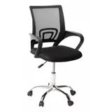Silla escritorio Negra Mesh base cromada