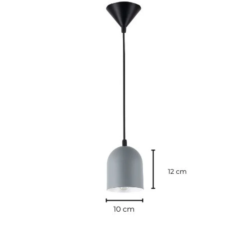 Luminaria Colgante Dalu Gris ø 10 cm en Rosa - Lámparas colgantes, Uruguay | Serlux, vista 4