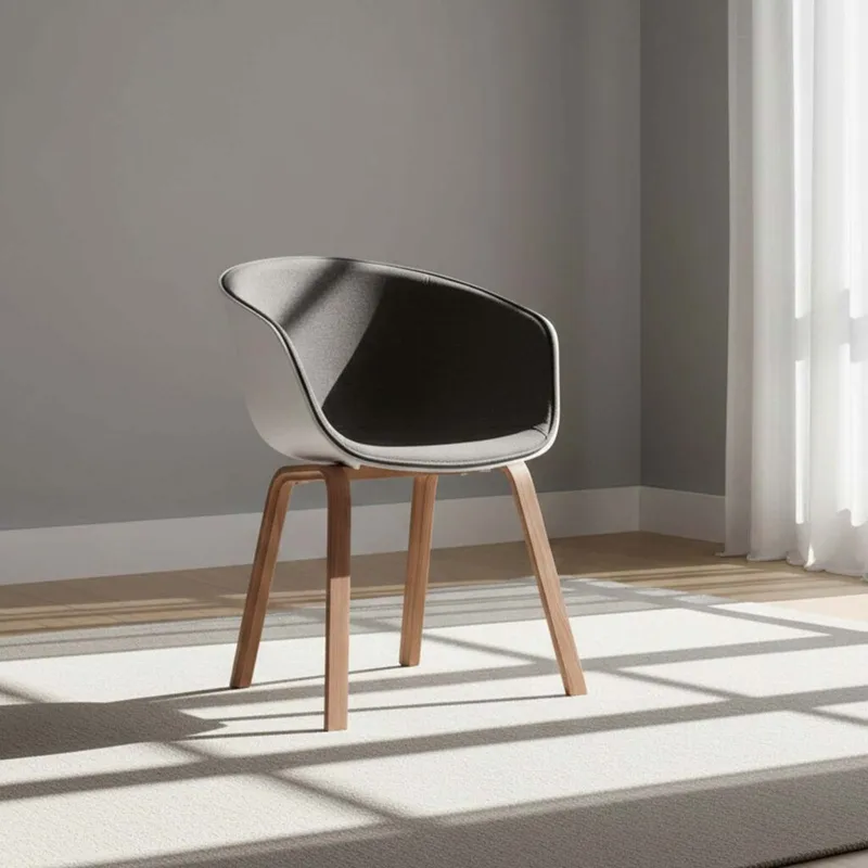 Silla De Comedor Polipropileno-y-madera Gris Gardenia en Gris - Sillas, Uruguay | Divino
