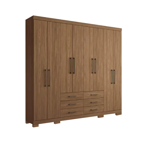Ropero Placard 8 Puertas 6 Cajones Dormitorio Master Jatoba en Jatoba - Sillones y sofás, Uruguay | Soy Hogar