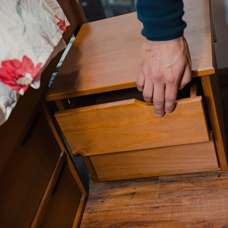 Cama Madera Maciza Con Cajones - Queen - Natural en Marrón - Dormitorio, Uruguay | Ecowood, vista 7