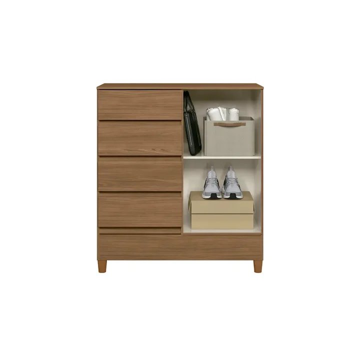 Comoda Cajonera Dormitorio 4 Cajones 1 Puerta en JEQUITIBA - Cómodas, Uruguay | Soy Hogar, vista 3