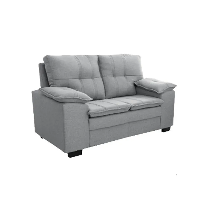 Juego De Living Sillón 2 Cuerpos Tapizado Tela Chenille en Gris - Sillones y sofás, Uruguay | Soy Hogar