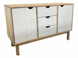 Comoda/Encimera 2P y 3C Mel/Gris Linea Nordica en Madera Maciza en Madera natural - Cómodas, Uruguay | Quesal, vista 9