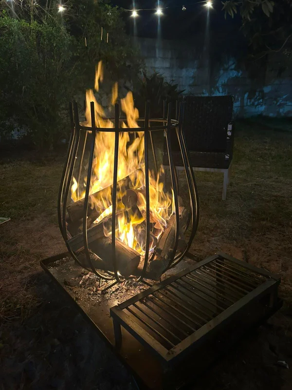 Quemador de Jardín Copa Grande con Base XL y Parrilla en Negro - Muebles para el exterior, Uruguay | Quemadores de Jardín, vista 3