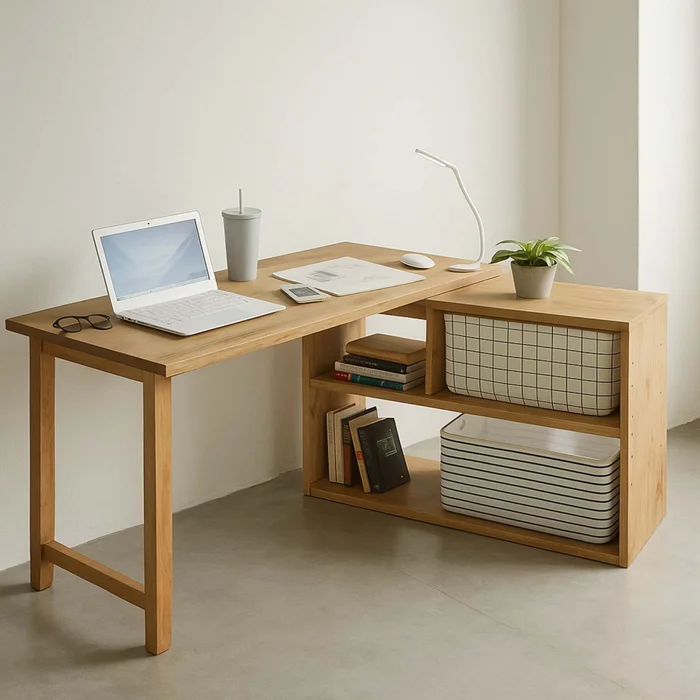 Escritorio Madera Natural-beige Oxford en Madera natural - Escritorios y sillas de escritorio, Uruguay | Divino