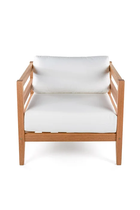 POLTRONA CANNES RIPADA Y ACQUABLOCK CRUDO 86x74x66CM JATOBA - Muebles para el exterior, Uruguay | Vinibel, vista 2