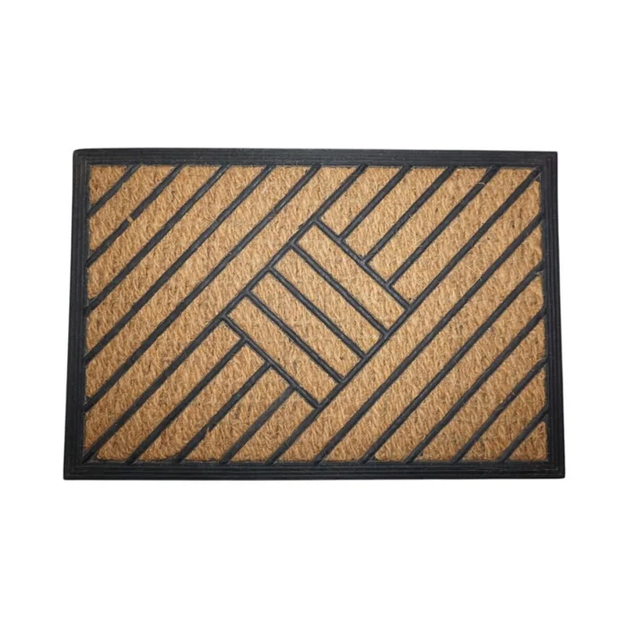 FELPUDO COCO/GOMA 40X60CM H.1CM LINEAS CRUZADAS en Marrón - Textiles, Uruguay | Decohogar, vista 2
