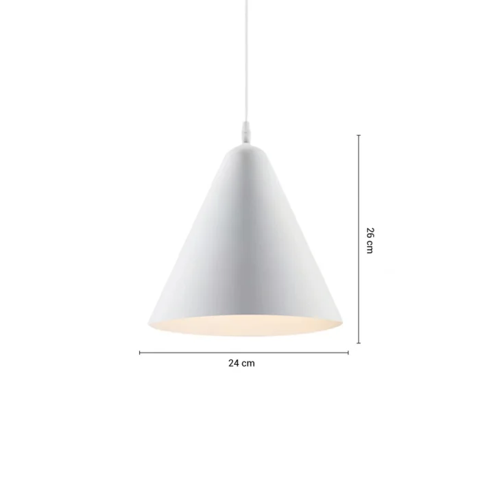 Lámpara Colgante Bucarest Blanco ø 24 cm en Blanco - Lámparas colgantes, Uruguay | Serlux, vista 5