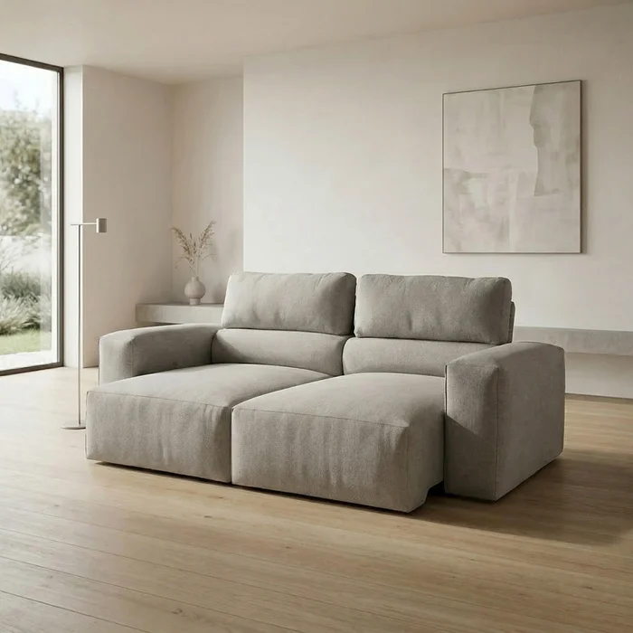 Sofá Cártago (Retráctil) - Tela Microfibra - 3 cuerpos - FX4-10 (Beige) en Beige - Sillones y sofás, Uruguay | Nyr, vista 3