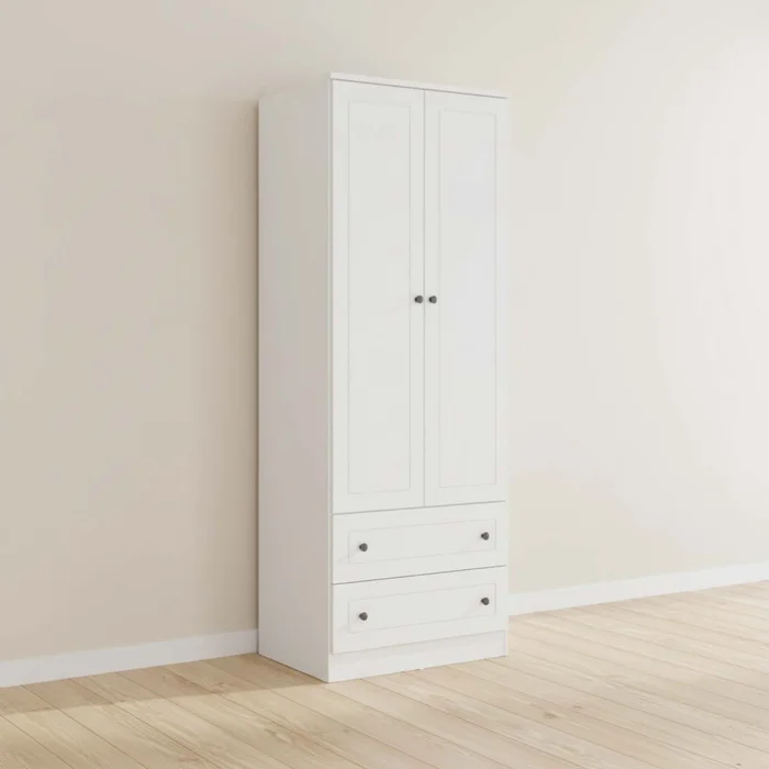 Placard 2 Puertas Mdf Blanco Americano Plus en Blanco - Roperos y placares, Uruguay | Divino