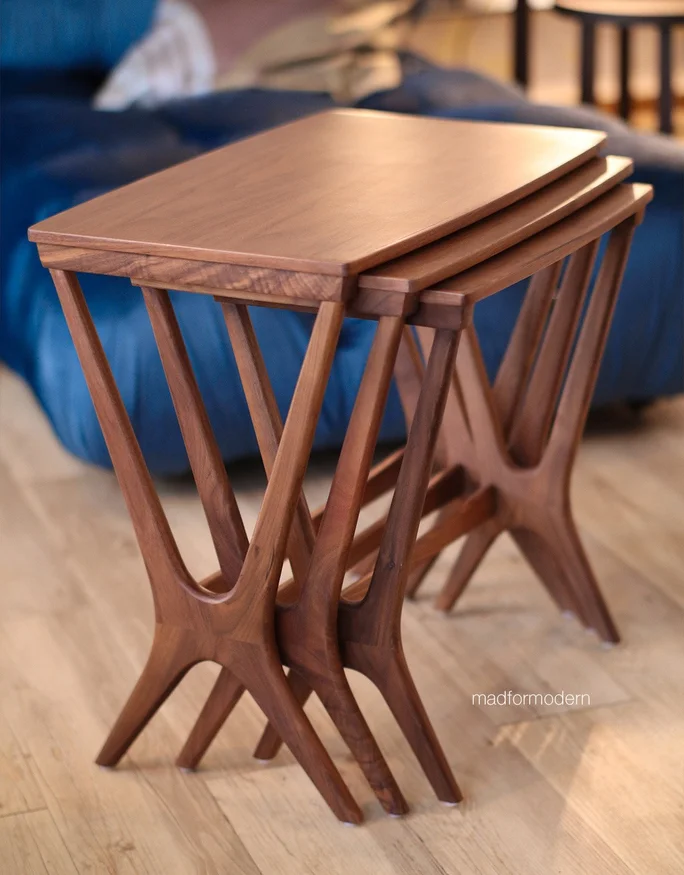 Nesting Tables | Erling Torvits en Marrón - Mesas de arrimo, Uruguay | Mad for Modern, vista 2
