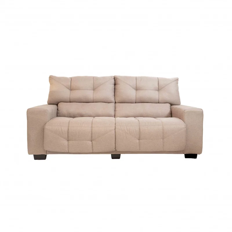 HELLEN- SOFA 2 CUERPOS LE MANS TELA MARRON TOSTADO - Sillones y sofás, Uruguay | Alfa Ventas, vista 3