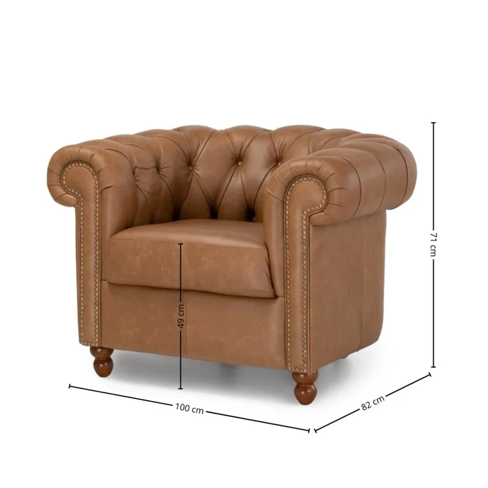 Butaca Munique - Cuero Advanced - Mostarda - (Preventa) en Beige - Butacas, banquetas y puffs, Uruguay | Nyr, vista 6