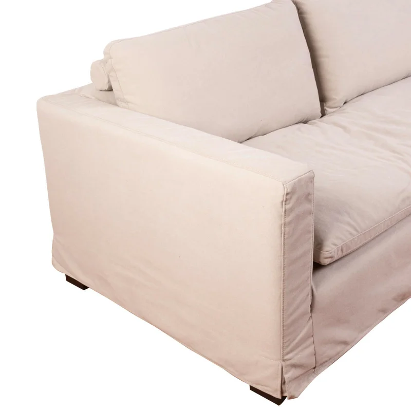 Sofá 3 Cuerpos Tela Natural-beige Nunu Beige en Beige - Sillones y sofás, Uruguay | Divino, vista 4