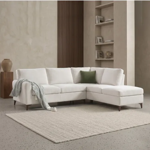 Sillón Esquinero Living - Roma - Beige en Blanco - Sillones y sofás, Uruguay | Rústico Hogar