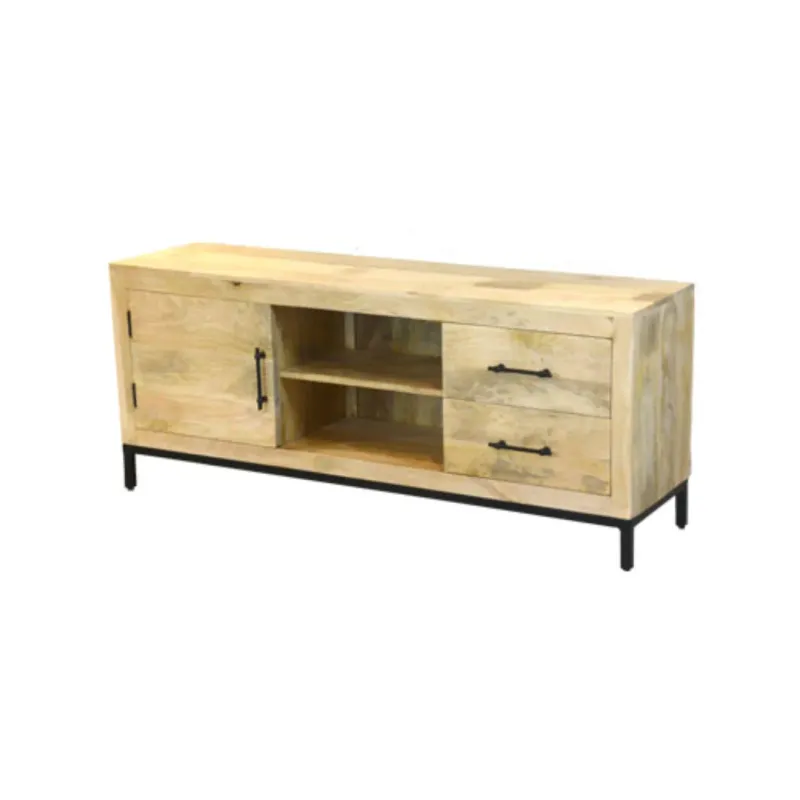 R14P Rack 155x40x65 en Madera natural - Muebles para TV, Uruguay | Victoriana