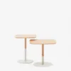 Set Watse de 2 mesas auxiliares chapa roble y metal pintado blanco mate - FSC Mix Credit en Multicolor - Mesas de arrimo, Uruguay | Kavehome, vista 1 de 6